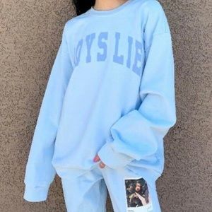 Boys Lie Catching Feelings Matching Crewneck and Sweatpants